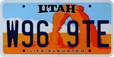 UT license plate W969TE