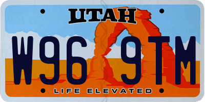 UT license plate W969TM