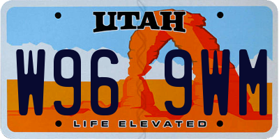 UT license plate W969WM