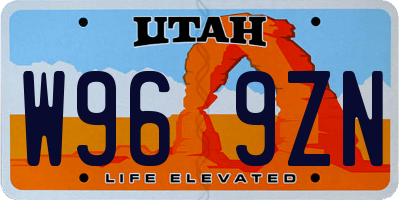 UT license plate W969ZN