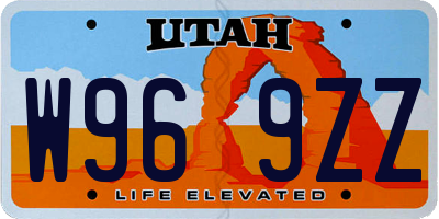 UT license plate W969ZZ