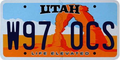UT license plate W970CS