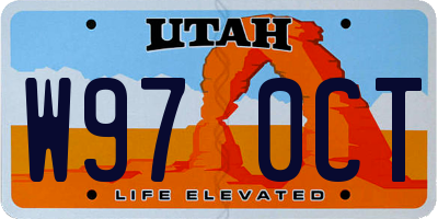 UT license plate W970CT