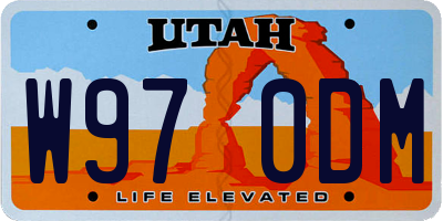 UT license plate W970DM