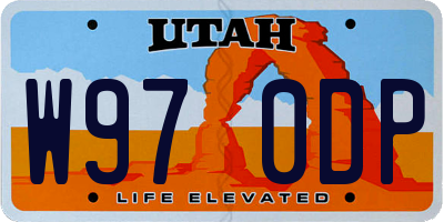 UT license plate W970DP