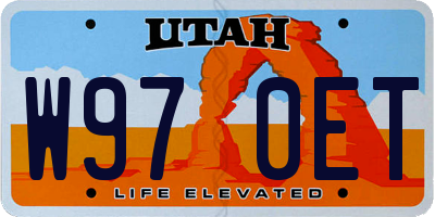 UT license plate W970ET