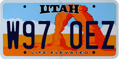 UT license plate W970EZ