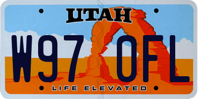 UT license plate W970FL