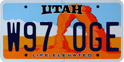 UT license plate W970GE