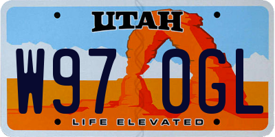 UT license plate W970GL