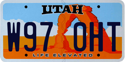UT license plate W970HT