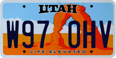 UT license plate W970HV
