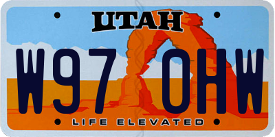 UT license plate W970HW
