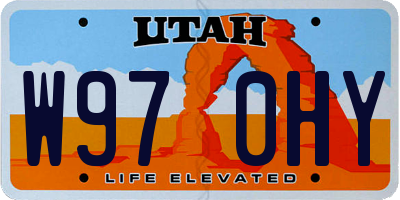UT license plate W970HY