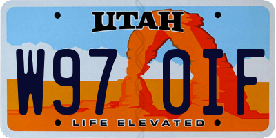 UT license plate W970IF