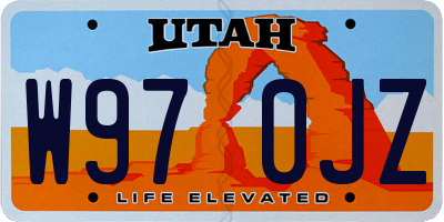 UT license plate W970JZ