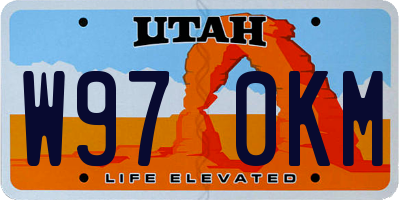 UT license plate W970KM