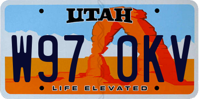 UT license plate W970KV