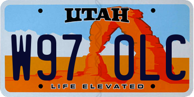 UT license plate W970LC