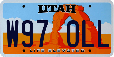 UT license plate W970LL