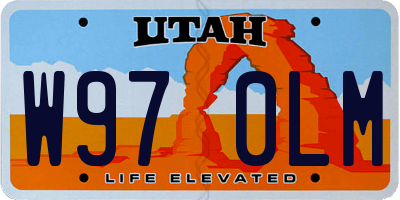 UT license plate W970LM