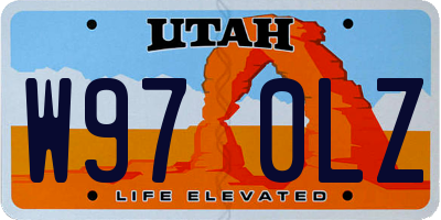 UT license plate W970LZ