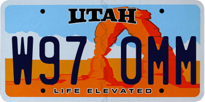 UT license plate W970MM