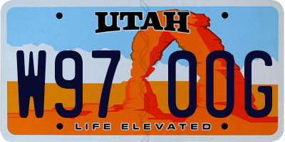 UT license plate W970OG