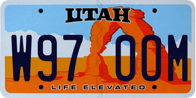 UT license plate W970OM