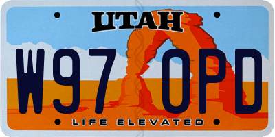 UT license plate W970PD