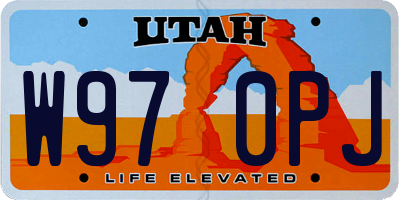 UT license plate W970PJ