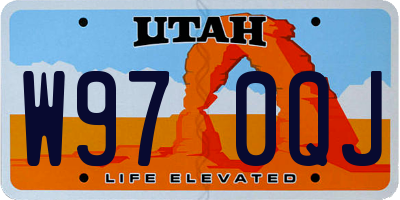 UT license plate W970QJ