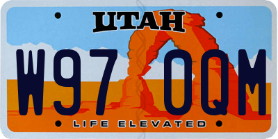 UT license plate W970QM