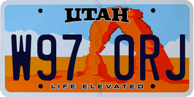 UT license plate W970RJ