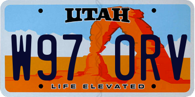 UT license plate W970RV