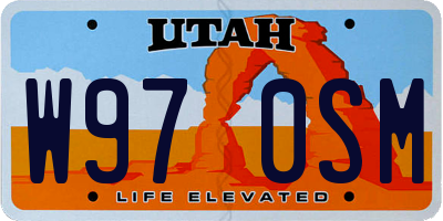 UT license plate W970SM