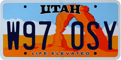 UT license plate W970SY