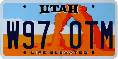 UT license plate W970TM