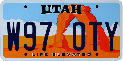 UT license plate W970TY
