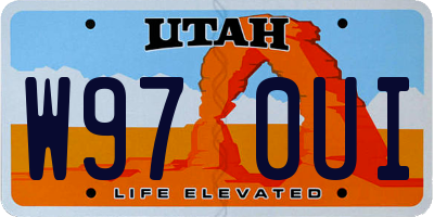 UT license plate W970UI
