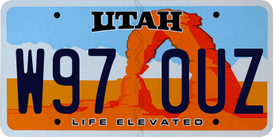 UT license plate W970UZ