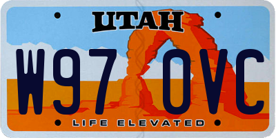 UT license plate W970VC