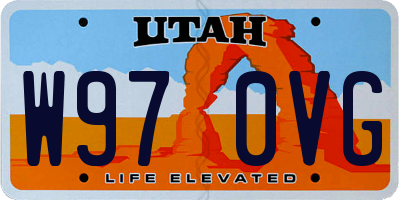 UT license plate W970VG