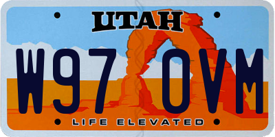 UT license plate W970VM