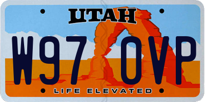 UT license plate W970VP