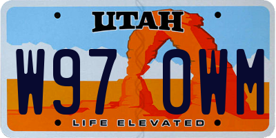 UT license plate W970WM