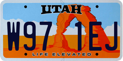UT license plate W971EJ