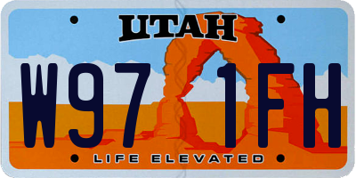 UT license plate W971FH