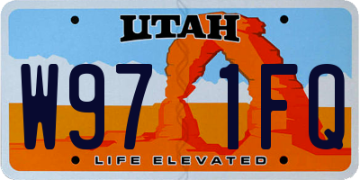 UT license plate W971FQ