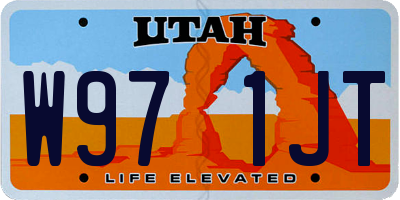 UT license plate W971JT